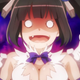 I can’t remember what was going on in this scene, but Hestia sure looks more demonic than godlike here...